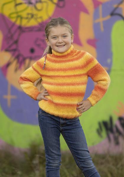 "Albus" Genser - Viking Design 2337-1A Kit - 2-12 år - Viking Alpaca Bris Multi