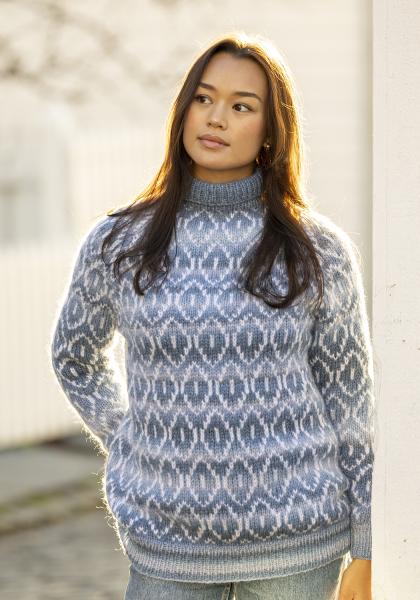 "Terkel" Genser - Viking Design 2526-1C Kit - XS-XXL - Viking Alpaca Bris & bris multi