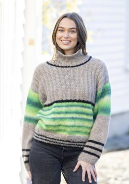 "Ninian" Genser - Viking Design 2526-3 Kit - XS-XXL - Viking Alpaca Bris & bris multi