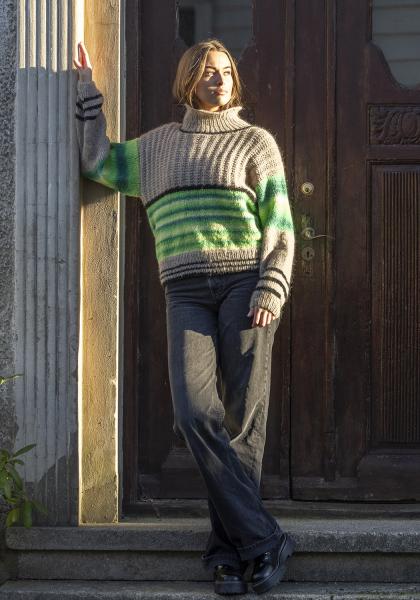 "Ninian" Genser - Viking Design 2526-3 Kit - XS-XXL - Viking Alpaca Bris & bris multi