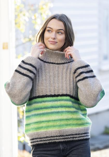 "Ninian" Genser - Viking Design 2526-3 Kit - XS-XXL - Viking Alpaca Bris & bris multi