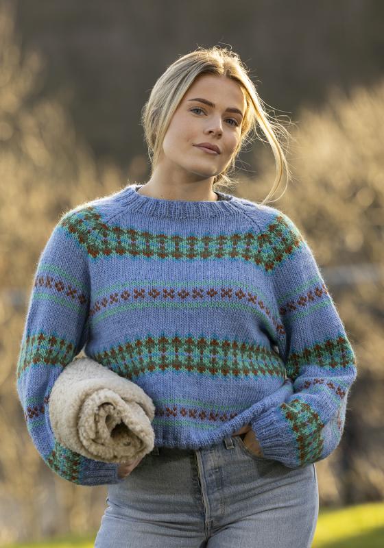 "Olalia" tröja - Viking Design 2601-7B Kit - XS-XXL - Viking Wool