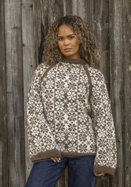 "Blomstølen" genser - Viking Design 2601-5B Kit - XS-XXL - Viking Wool