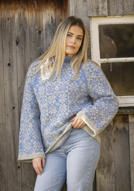"Blomstølen" tröja - Viking Design 2601-5A Kit - XS-XXL - Viking Wool