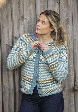 "Fanastøl" cardigan - Viking Design 2601-3 Kit - XS-XXL - Viking Wool