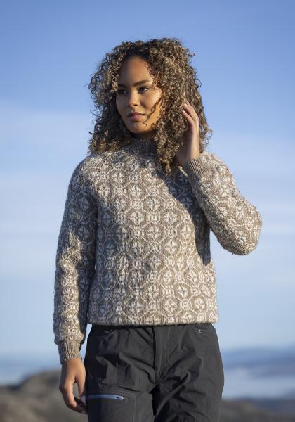 "Solglød" Genser - Viking Design 2524-7B Kit - XS-XXL - Viking Eco Highland Wool