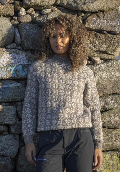 "Solglød" Genser - Viking Design 2524-7B Kit - XS-XXL - Viking Eco Highland Wool