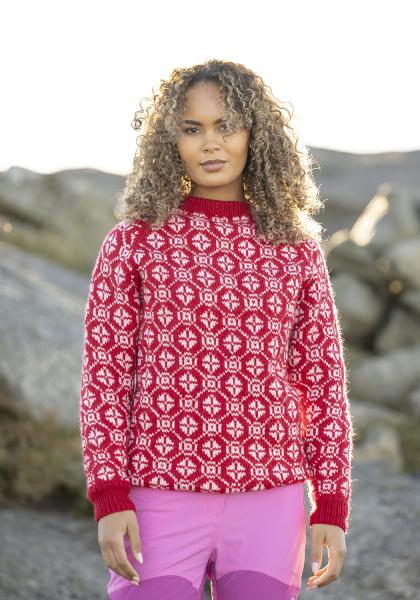 "Solglød" Genser - Viking Design 2524-7A Kit - XS-XXL - Viking Eco Highland Wool