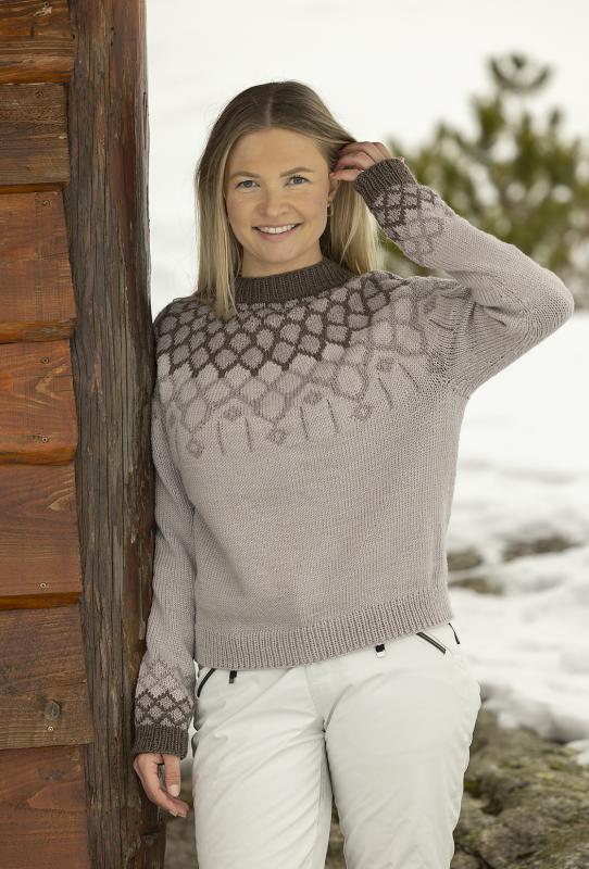 Runa tröja - Viking Design 2507-1B Kit - XS - XXL - Viking Merino