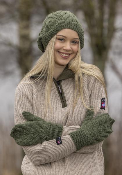 Mosedott hue og vanter - Viking Design 2508-12 Kit - Dame - Viking Sportsragg