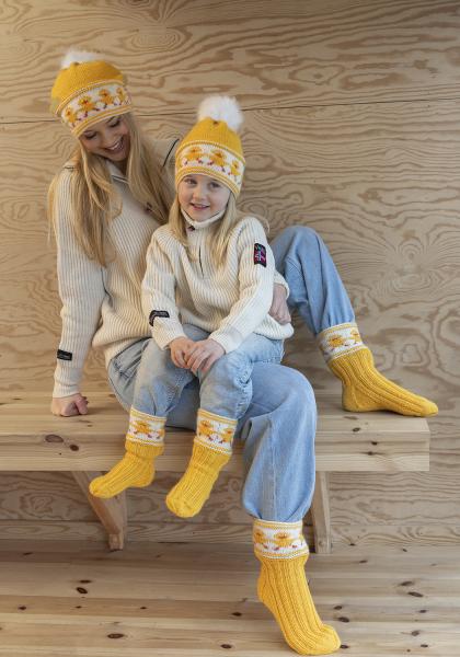 Kyllingdans sokker - Viking Design 2508-4 Kit - str 28 - 42 - Viking Sportsragg