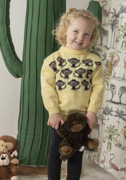 Abekat genser - Viking Design 2401-9 Kit - 1 - 12 år - Viking Baby ull