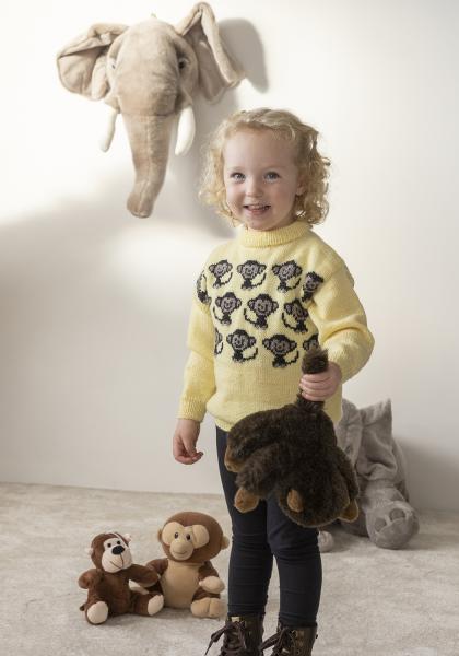 Abekat genser - Viking Design 2401-9 Kit - 1 - 12 år - Viking Baby ull