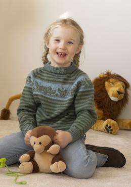 Krokodille genser - Viking Design 2401-8 Kit - 2 - 12 år - Viking Baby ull