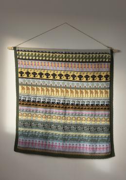 Dyrene i Afrika tæppe - Viking Design 2401-7 Kit - 100 x 112 cm - Viking Baby ull