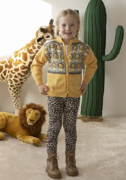 Løve cardigan - Viking Design 2401-2 Kit - 2 - 10 år - Viking Baby ull