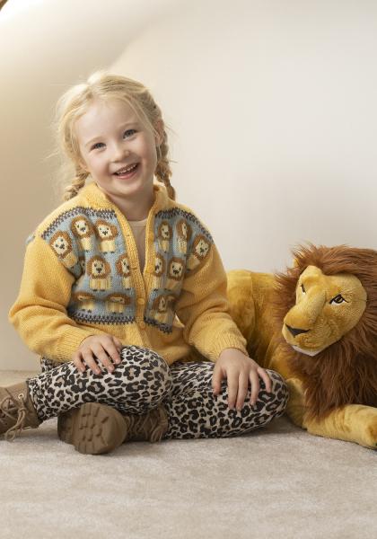 Løve cardigan - Viking Design 2401-2 Kit - 2 - 10 år - Viking Baby ull