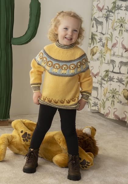 Løve genser - Viking Design 2401-1 Kit - 2 - 12 år - Viking Baby ull