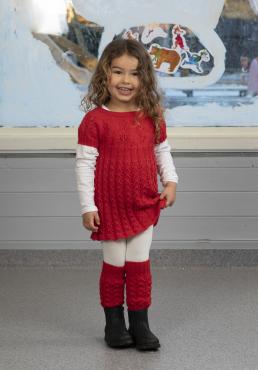 Tornerose Tunika og benvarmer - Viking Design 2110-11 Kit - 2 - 12 år - Viking Frøya