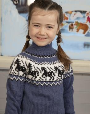 Hest genser  - Viking Design 2110-9B Kit - 2 - 12 år - Viking Frøya
