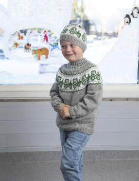 Traktor genser  - Viking Design 2110-5D Kit - 2 - 12 år - Viking Frøya