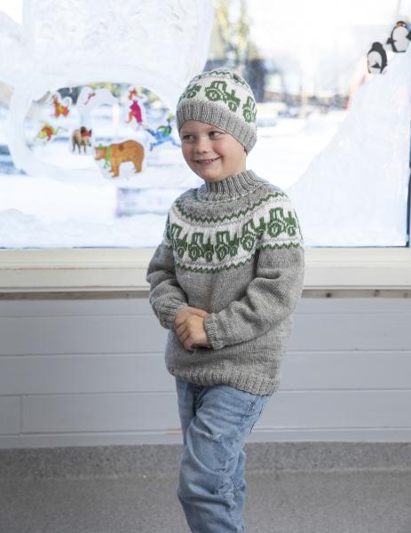 Traktor genser  - Viking Design 2110-5D Kit - 2 - 12 år - Viking Frøya