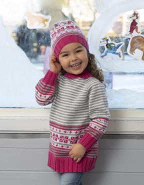 Petra tunika og hue - Viking Design 2110-1 Kit - 2 - 12 år - Viking Frøya