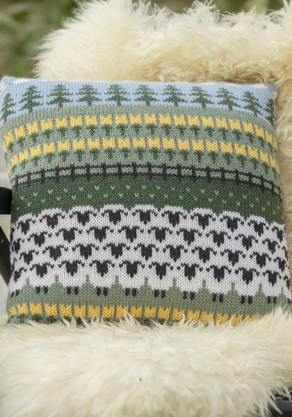 Flokken på ferie pude - Viking Design 2427-17B Kit - 40 x 40 cm - Viking Merino