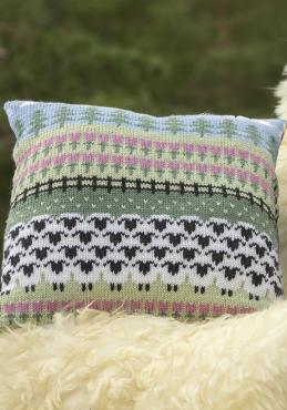 Flokken på ferie pude - Viking Design 2427-17A Kit - 40 x 40 cm - Viking Merino
