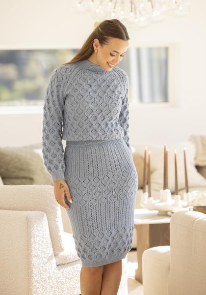Sarbuvollen kort nederdel - Viking Design 2521-4A Kit - S-XL - Viking Alpaca Lille Storm