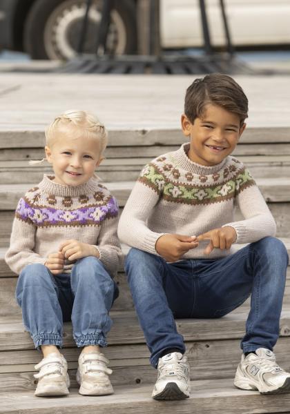 Marihånd genser - Viking Design 2430-9B Kit - 2 - 12 år - Viking Trend Merino