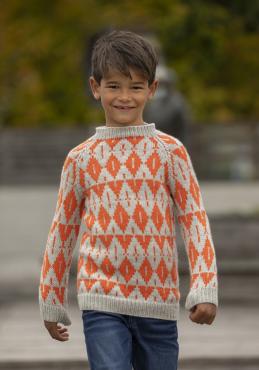 Lyngskogen genser - Viking Design 2430-8 Kit - 2 - 12 år - Viking Trend Merino