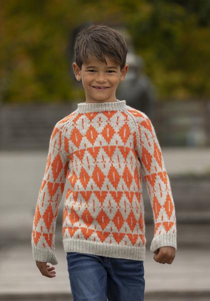 Lyngskogen genser - Viking Design 2430-8 Kit - 2 - 12 år - Viking Trend Merino