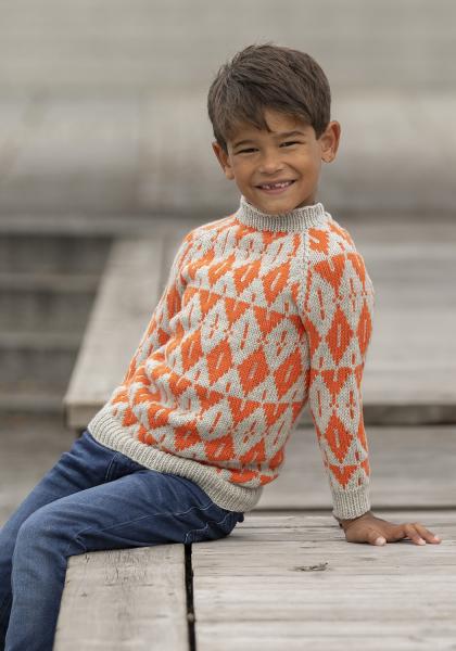 Lyngskogen genser - Viking Design 2430-8 Kit - 2 - 12 år - Viking Trend Merino