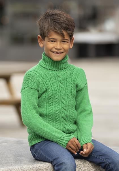 Liljeknopp genser - Viking Design 2430-7B Kit - 2 - 12 år - Viking Trend Merino