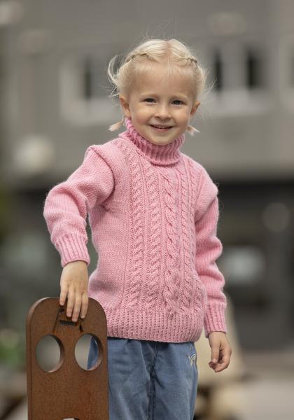 Liljeknopp genser - Viking Design 2430-7A Kit - 2 - 12 år - Viking Trend Merino