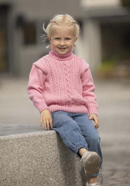 Liljeknopp genser - Viking Design 2430-7A Kit - 2 - 12 år - Viking Trend Merino