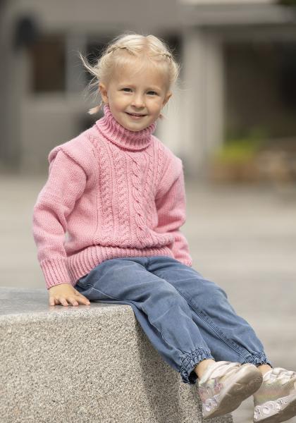 Liljeknopp genser - Viking Design 2430-7A Kit - 2 - 12 år - Viking Trend Merino