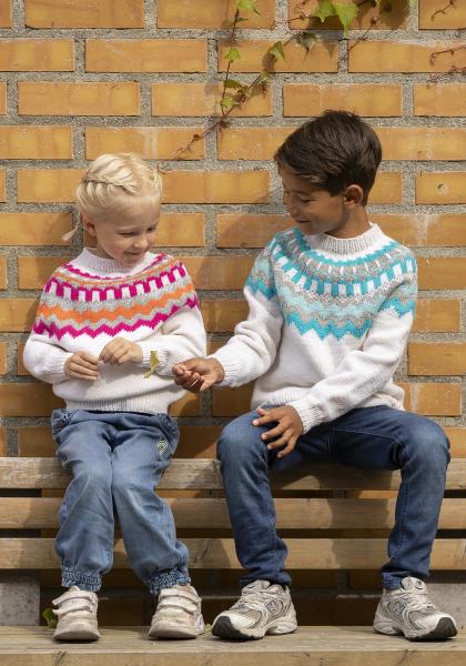 Røsslyng genser - Viking Design 2430-6C Kit - 2 - 12 år - Viking Trend Merino