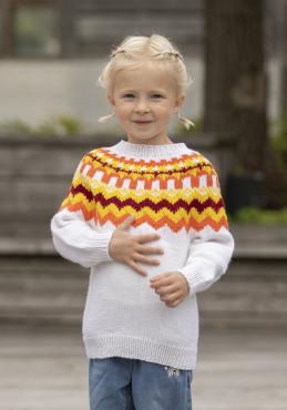 Røsslyng genser - Viking Design 2430-6B Kit - 2 - 12 år - Viking Trend Merino