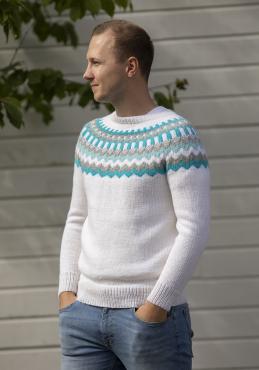 Røsslyng genser - Viking Design 2430-5A Kit - XS - XXL - Viking Trend Merino