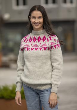 Lyngheia genser - Viking Design 2430-4A Kit - XS - XXL - Viking Trend Merino