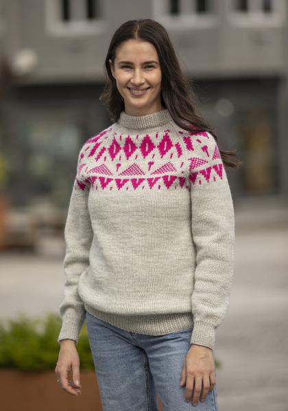 Lyngheia genser - Viking Design 2430-4A Kit - XS - XXL - Viking Trend Merino