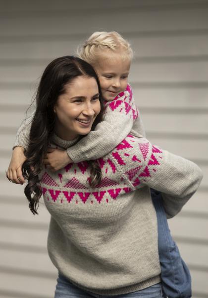 Lyngheia genser - Viking Design 2430-4A Kit - XS - XXL - Viking Trend Merino