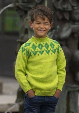 Lyngheia genser - Viking Design 2430-3D Kit - 2 - 12 år - Viking Trend Merino