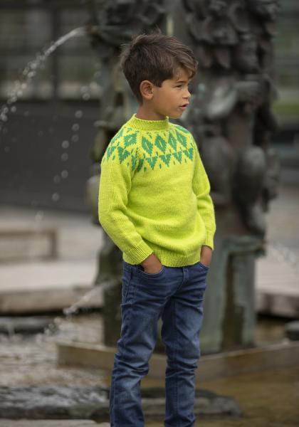 Lyngheia genser - Viking Design 2430-3D Kit - 2 - 12 år - Viking Trend Merino