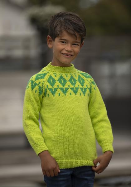 Lyngheia genser - Viking Design 2430-3D Kit - 2 - 12 år - Viking Trend Merino