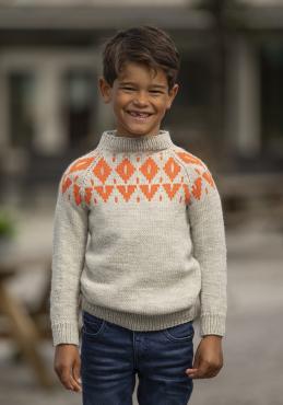 Lyngheia genser - Viking Design 2430-3C Kit - 2 - 12 år - Viking Trend Merino