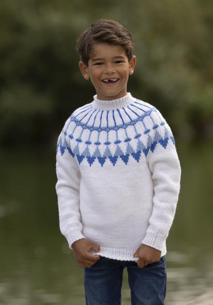 Kaprifol genser - Viking Design 2430-2B Kit - 2 - 12 år - Viking Trend Merino