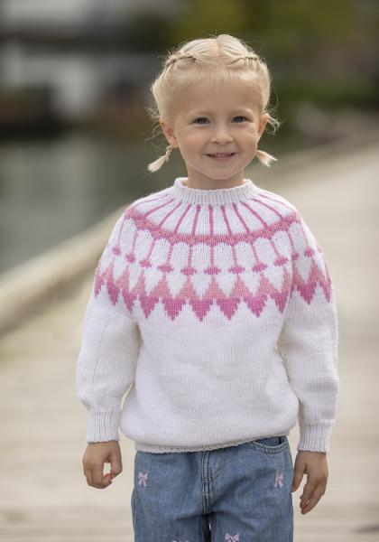 Kaprifol genser - Viking Design 2430-2A Kit - 2 - 12 år - Viking Trend Merino